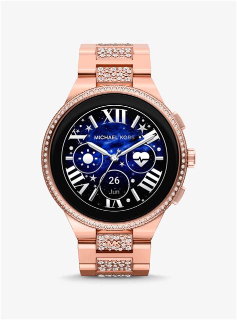 michael kors rose gold tone|rose gold Michael Kors smartwatch.